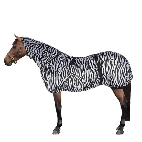 7'0" QHP Eczema Rug Fly Sheet Sweet Itch UV Proctected Brown & Zebra Size 3'5" 