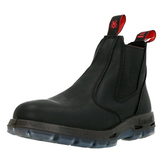 Redback Work Boots Arbeitsschuhe Zugabe komplett schwarze Sohle BUBBK schwarz
