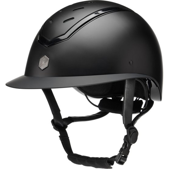 Charles Owen Cap Kylo Wide Peak Black Matte Black Gloss Agradi