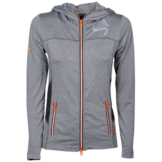 grey orange hoodie