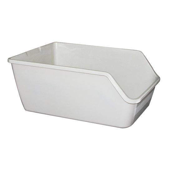 High back cheap litter pan