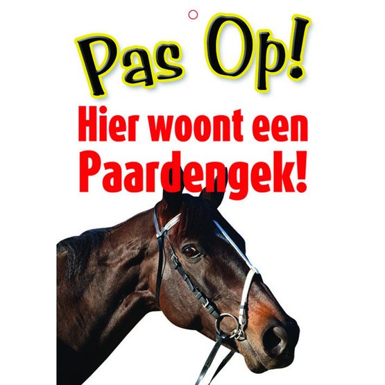 Syndicaat detectie Geschatte Red Horse Waakbord Pas op, paardengek Paardengek - Agradi.nl