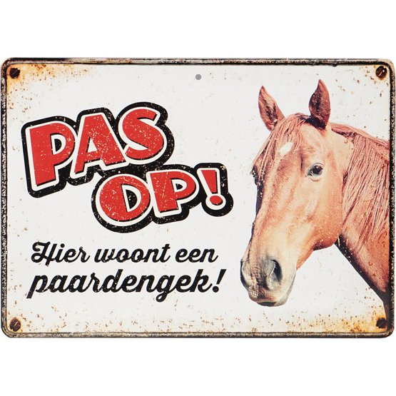 te veel vergiftigen smeren Red Horse Waarschuwingsbord Paardengek Liggend - Agradi.nl