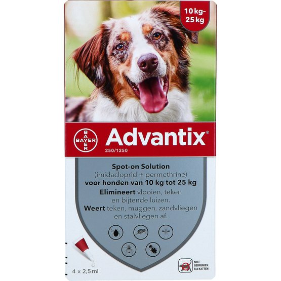 Advantix Dewormer 250/1250 Spot-On Dog 