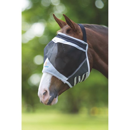 Shires Fine Mesh Fly Mask With Ear Hole and Fleece Padding Along Seams 